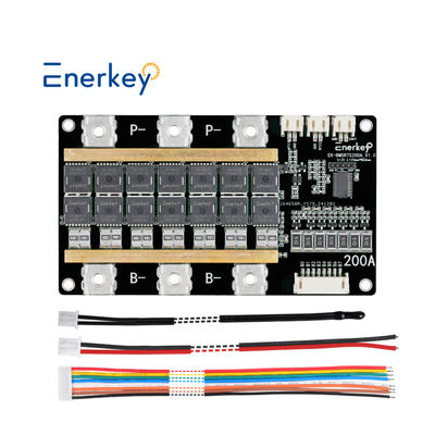 comprare Enerkey 6S 24V 200A PCB BMS Protection Board per 6 pacchetti 18650 Lifepo4 Battery Cell per la luce solare fabbricazione online