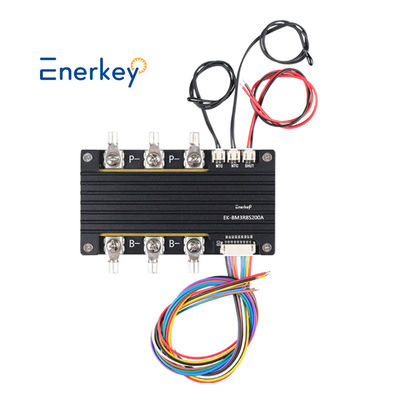 Enerkey 3.7V Li-ion Lifepo4 7S 24V 200A BMS Common Port con misurazione della temperatura di bilanciamento per carrelli elevatori elettrici