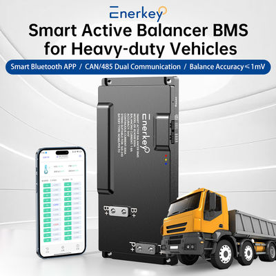 Scheda di protezione batteria 16S-24S 200A 250A 300A BMS con bilanciamento attivo 8A BT/CAN/RS485 per carrello elevatore elettrico batteria Lifepo4 agli ioni di litio